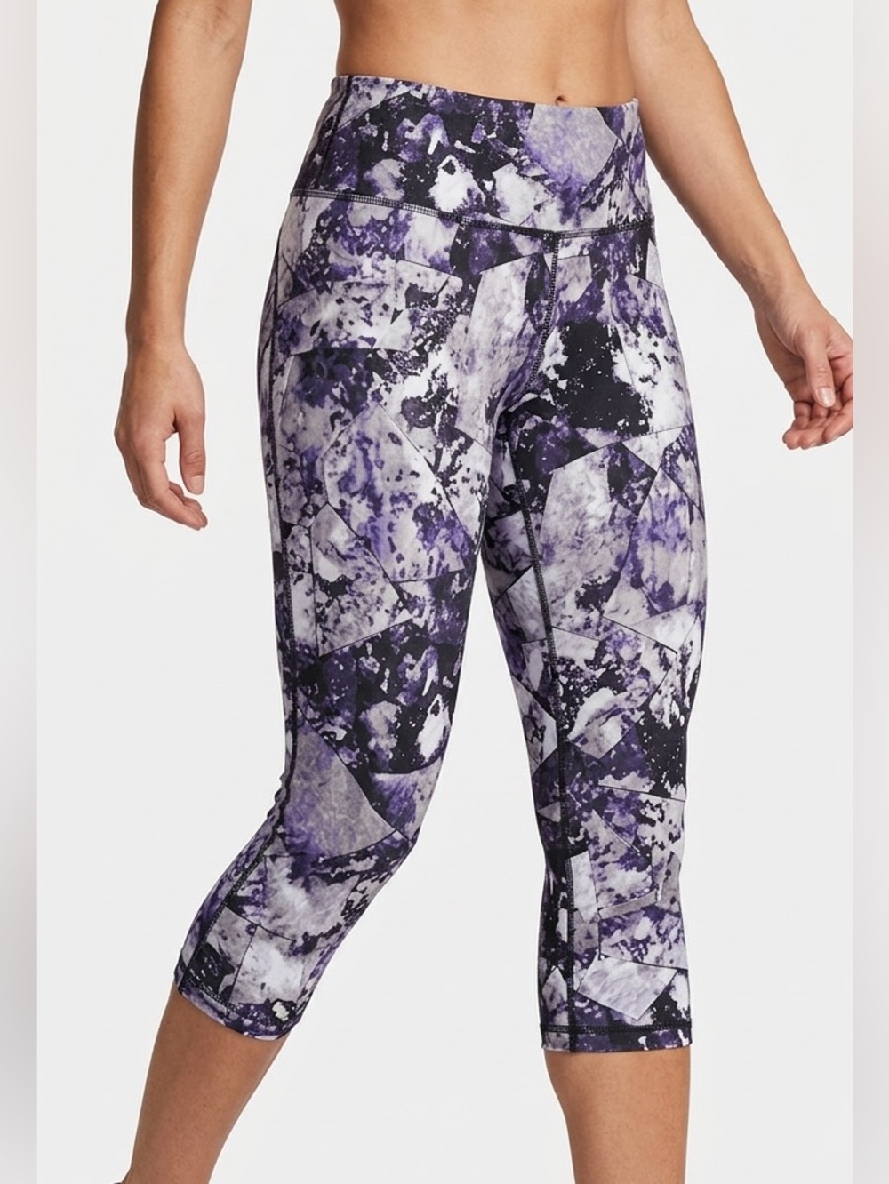 Idealogy Leggins Purple Gray Black White Size Small